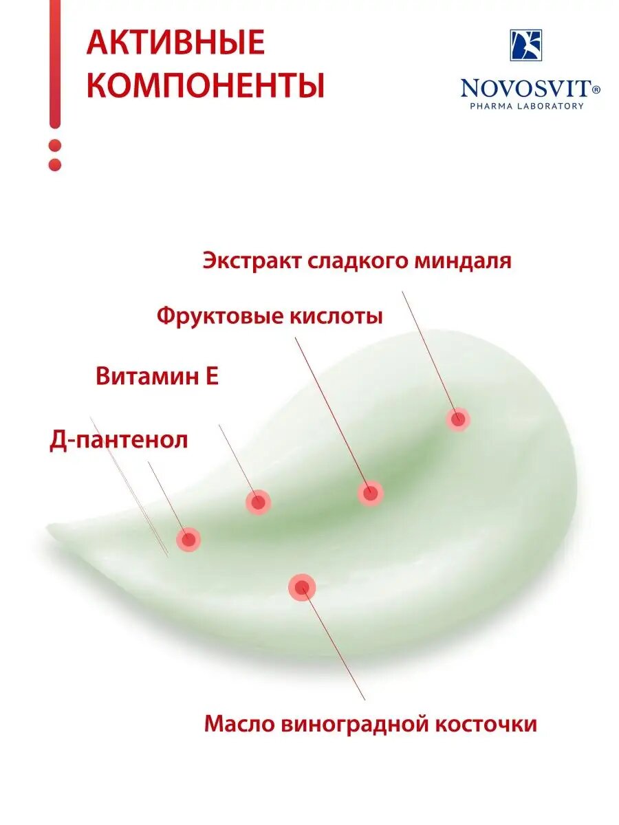 Изображение Novosvit Крем для ног от трещин и сухости пяток с фруктовыми кислотами, мочевиной и пантенолом, 150 мл.