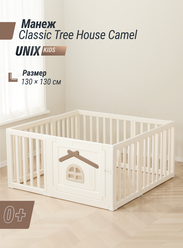 Большой детский игровой манеж UNIX Kids Classic Tree House 130 x 130 см пластиковый, для дома и улицы