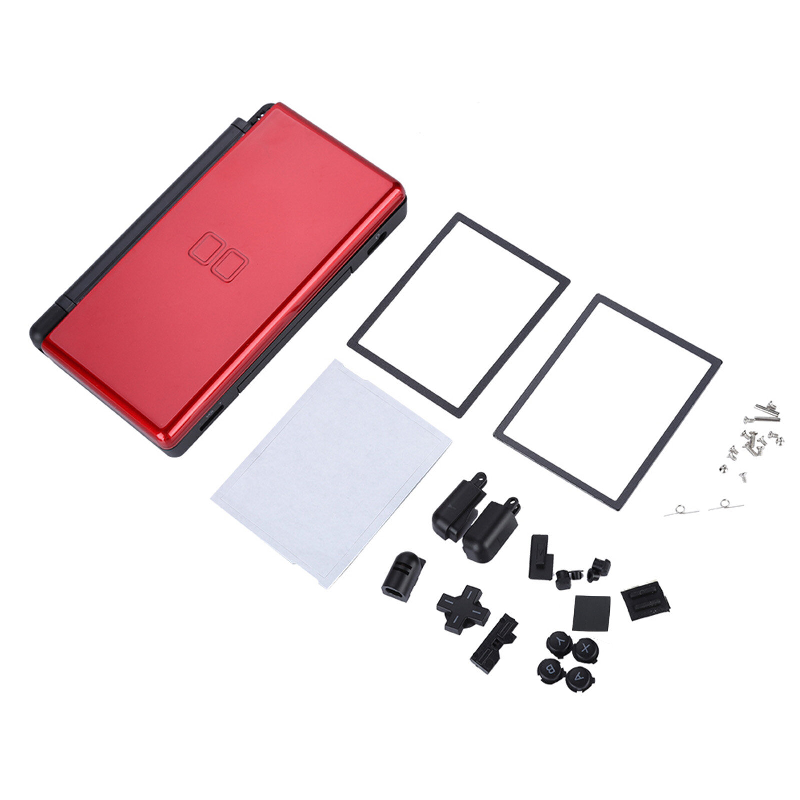 Комплект запасных частей для Nintendo DS Lite, включает полный набор для ремонта консоли, включая экран, кнопки, джойстик и многое другое