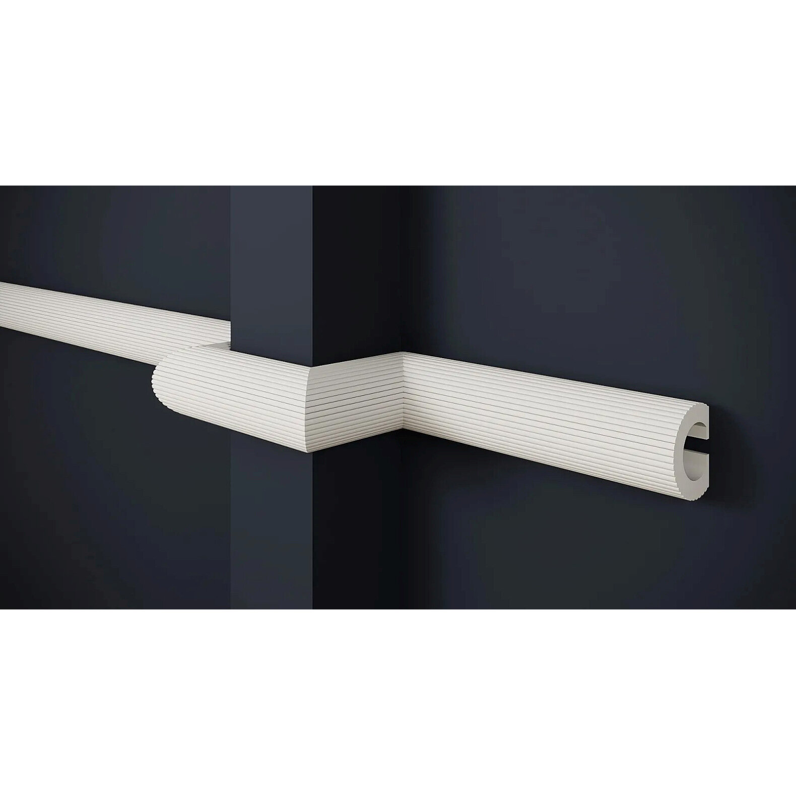 Молдинг Decor-Dizayn (Декор-Дизайн) 2000х30х23.2 мм Коллекция Modern (Модерн) Белый Полистирол DD635