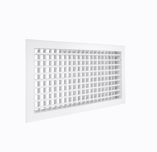 Вентиляционная решётка Shuft 2WA, двухрядная, белая, алюминиевый профиль, 40x20 см — фото 1
