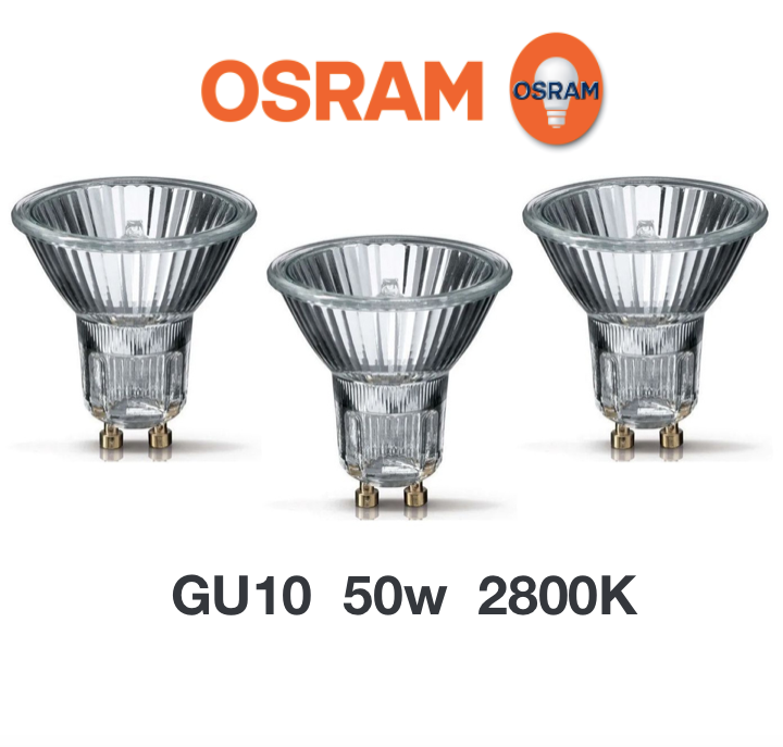 OSRAM Halopar 64824 FL (Германия) 50W GU10 лампа галогенная теплый белый 2800К 3 шт.