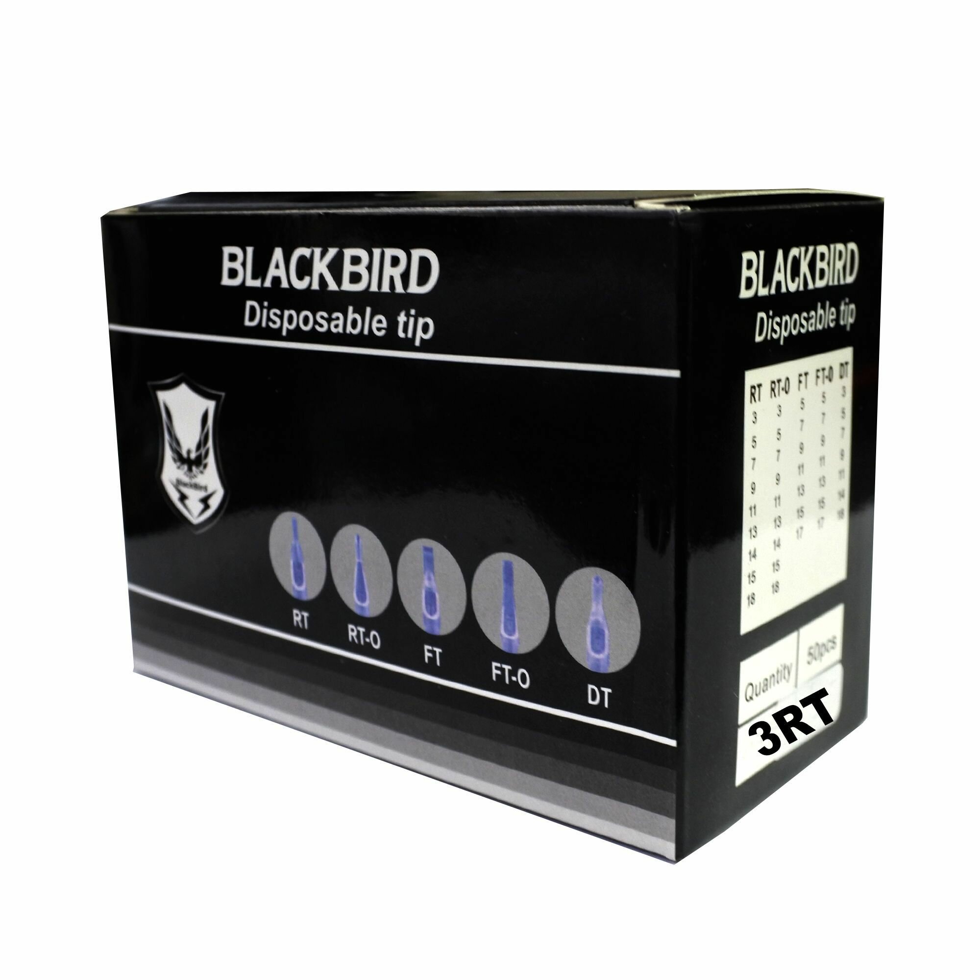 Типсы носики тату 50 шт. пластиковые стерильные c ограничителем 13FT