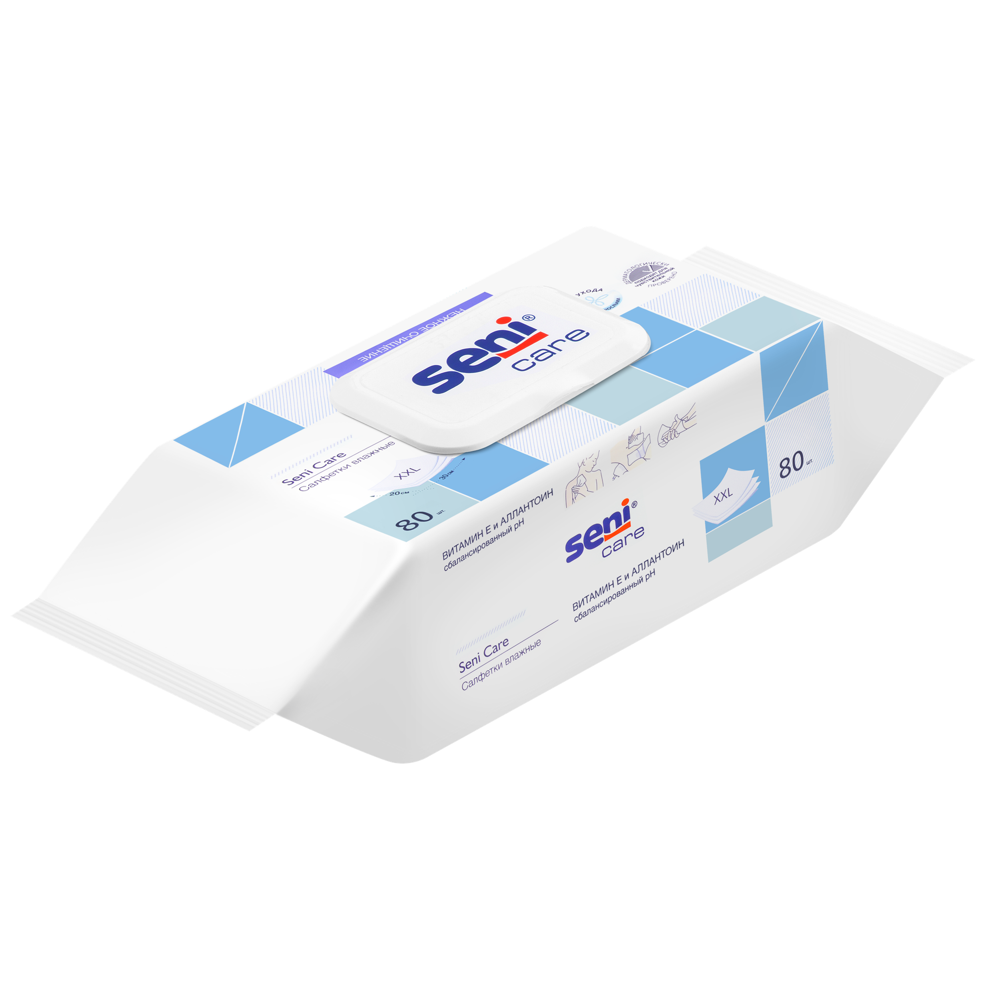 Салфетки Seni (Сени) влажные Care С витамином Е и аллантоином 48 шт. TZMO S.A. - фото №3
