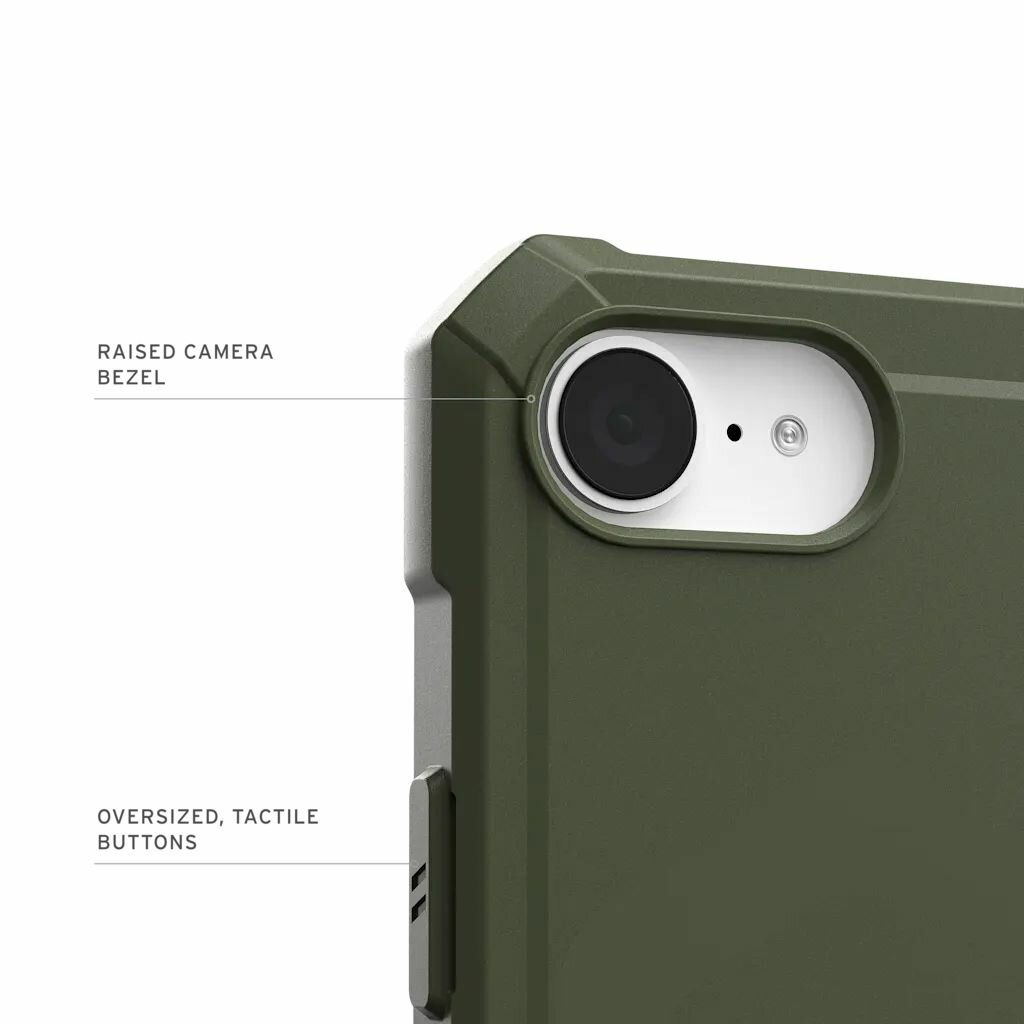 Чехол с поддержкой MAGSAFE UAG Essential Armor для iPhone 16E, цвет оливковый (Olive Drab) — фото 1