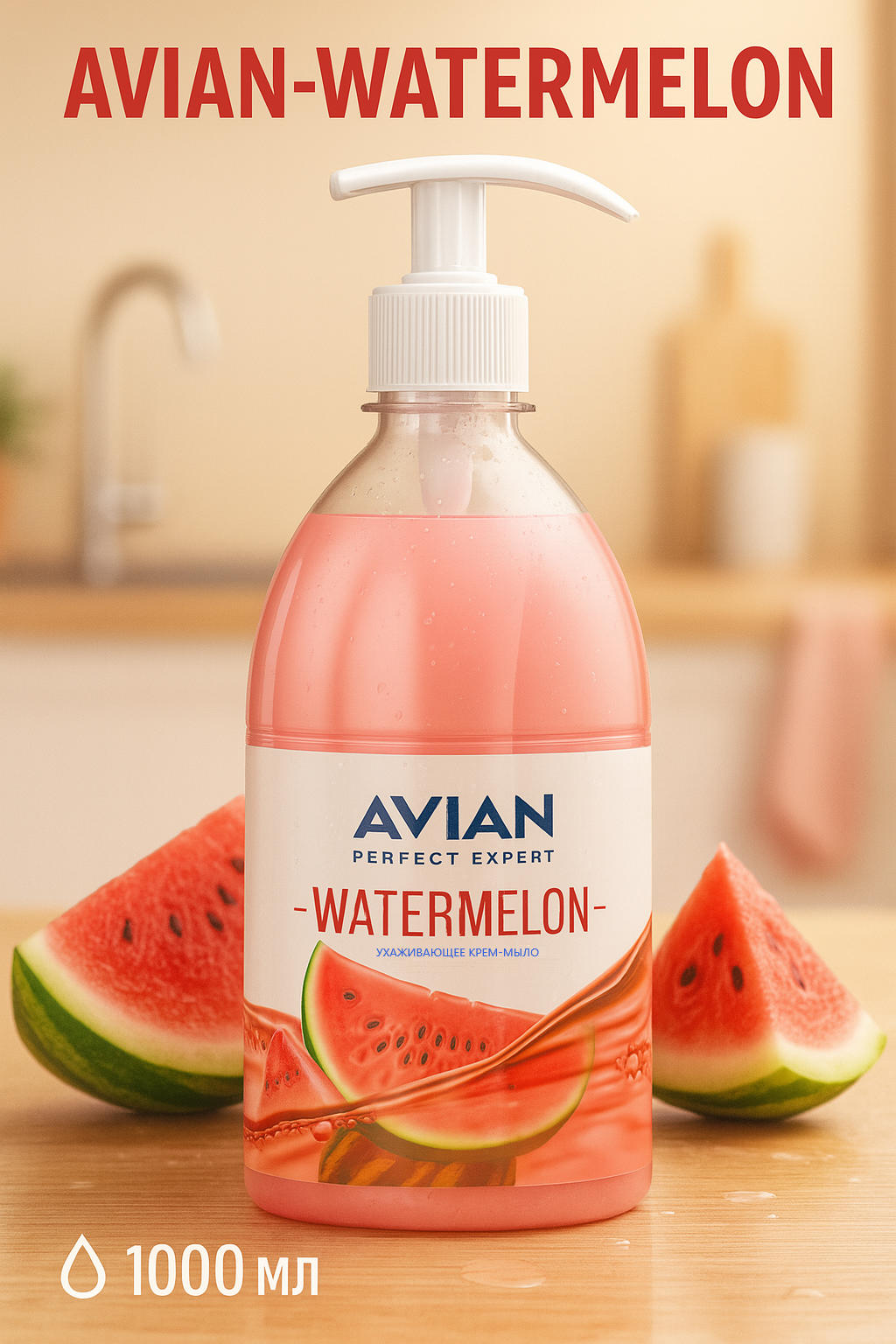 Жидкое Крем мыло AVIAN-WATERMELON 1000мл