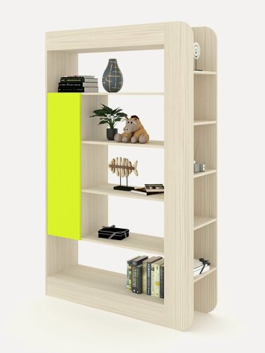 Изображение товара Есэндвич Альт Лаворо Стеллаж, перегородка для зонирования 120х190х35 см (Сосна астрид/Лайм)