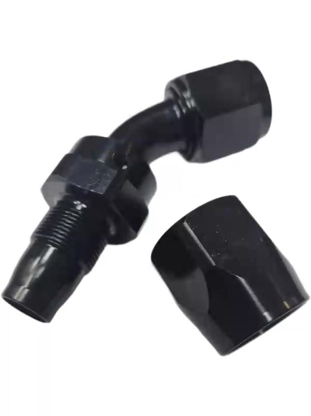 Фитинг AN4 Standard 45 градусов черный — фото 1