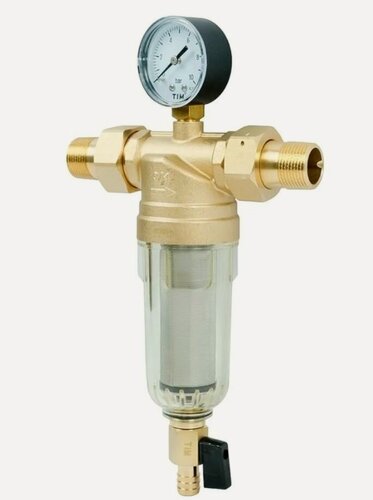 Изображение товара Фильтр промывной 3/4 с манометром прозрачная колба JH-2002 TIM
