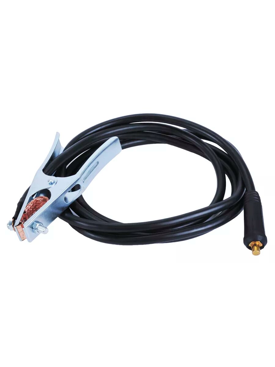 Сварочный кабель ELITECH DX25 0606.000300 с зажимом 1x16 мм² 3 м черный