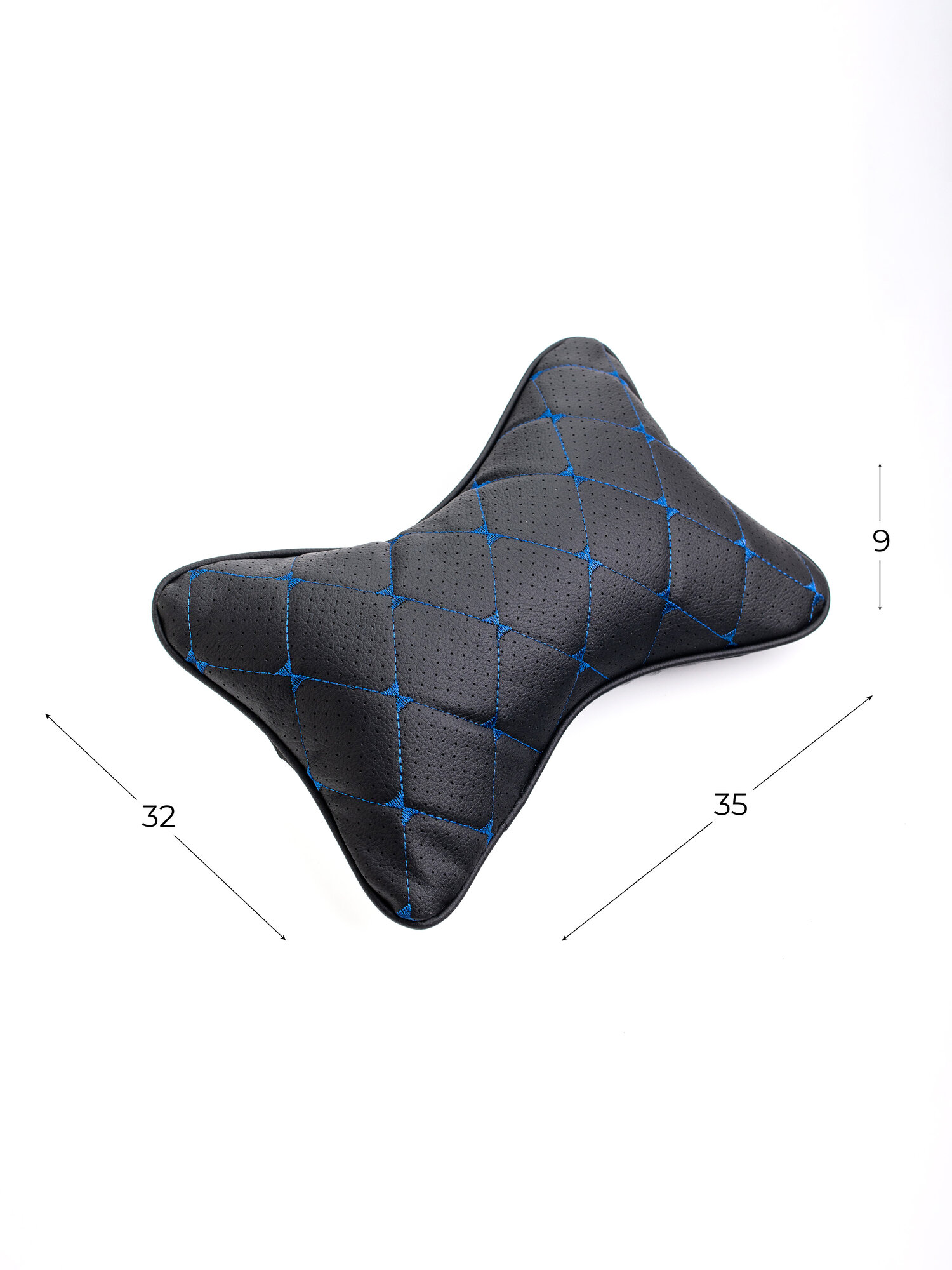 Суппорт-подголовник MAXIMAL (2шт) черный/ шов синий JJ-49-BLBLU