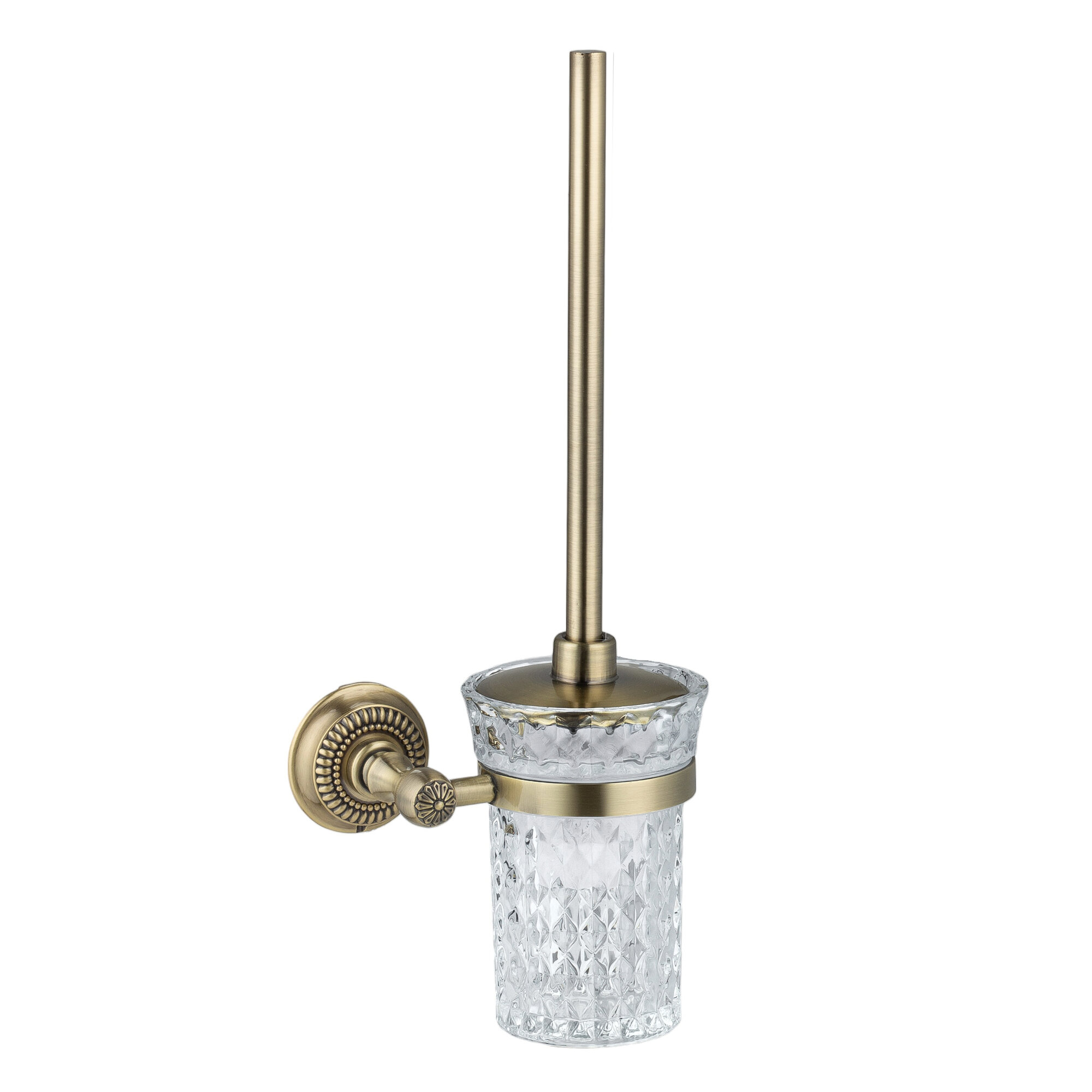 Ёрш для туалета Diadonna рифленое стекло подвесной бронза