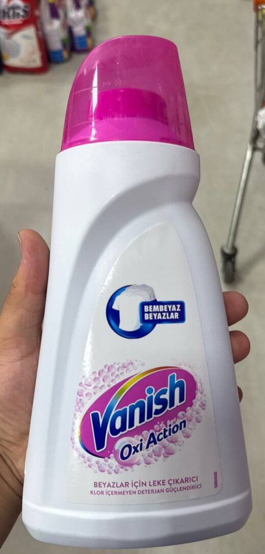 Средство для удаления пятен 1 л, VANISH (Ваниш) "Oxi Action", для белой ткани