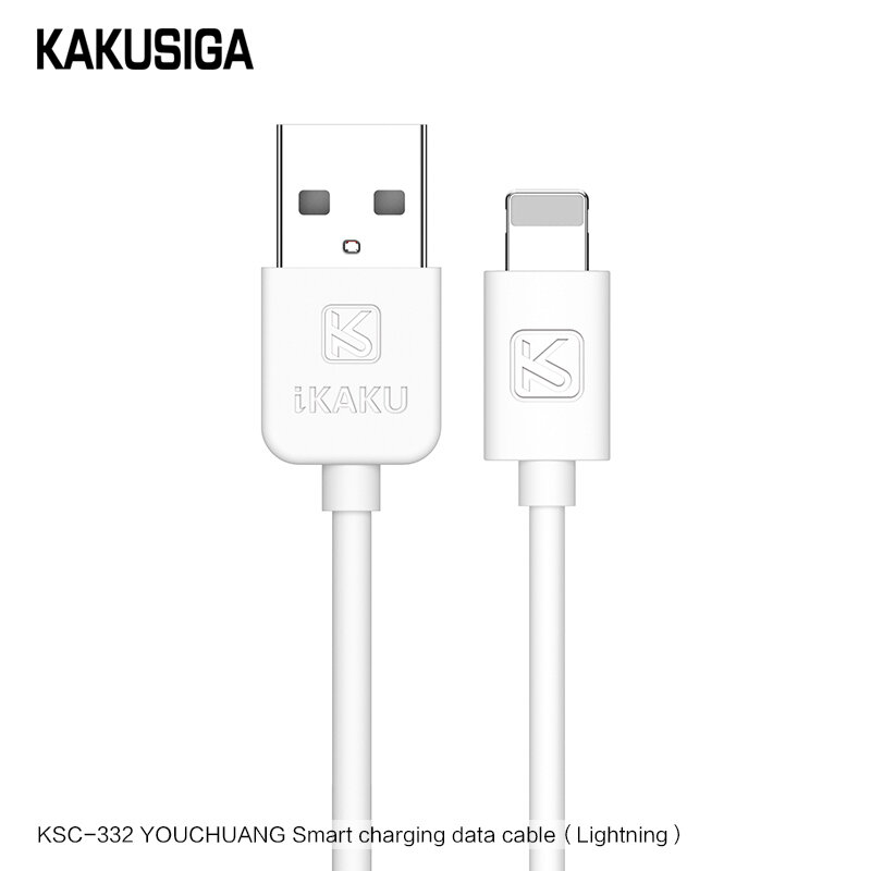 USB-кабель KAKUSIGA KSC-332 Lightning, 1м, для iPhone/iPad, быстрый заряд, синхронизация данных, белый