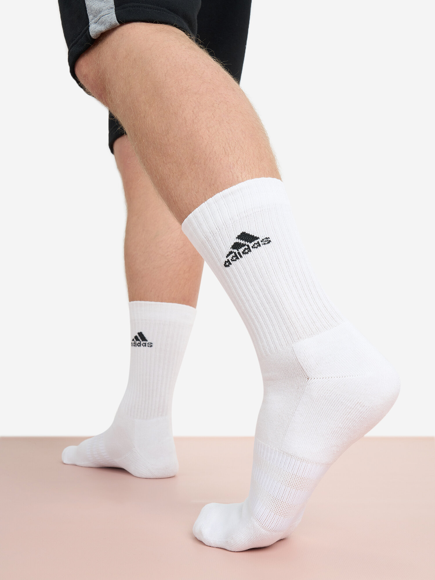 Носки adidas, размер L, белый/черный