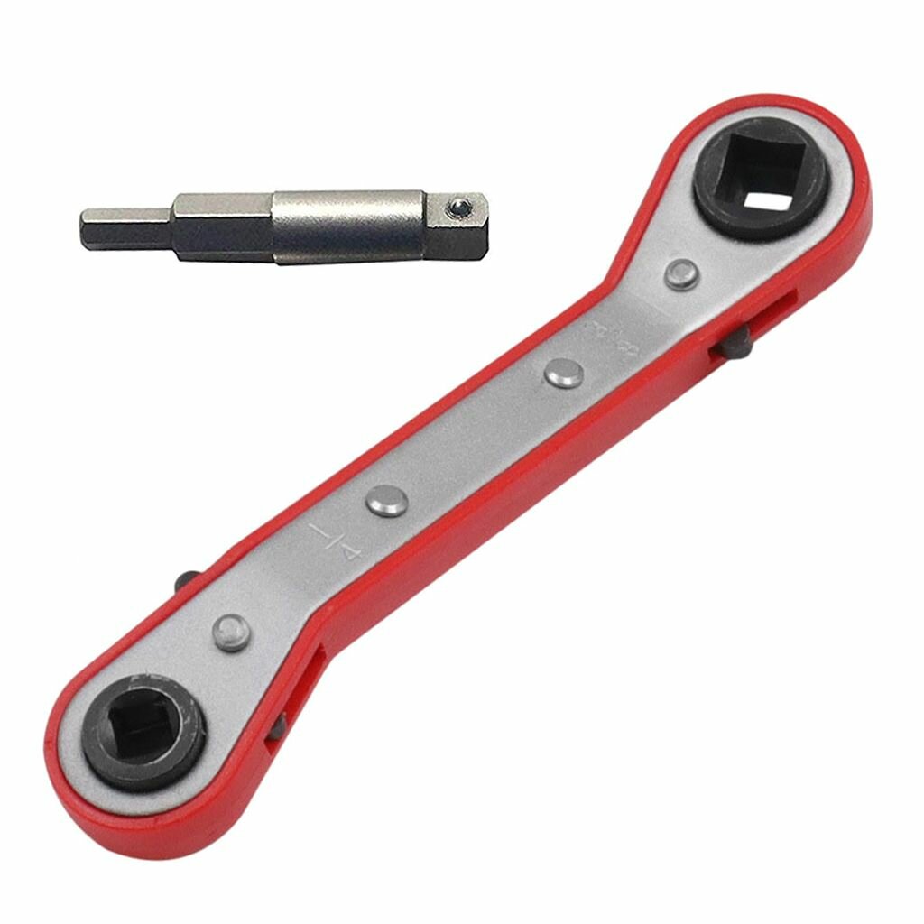 Ключ с храповым механизмом для холодильного оборудования 4 разных размера 1/4 3/16 квадратный 3/8 5/16 служба храповика кондиционирования воздуха