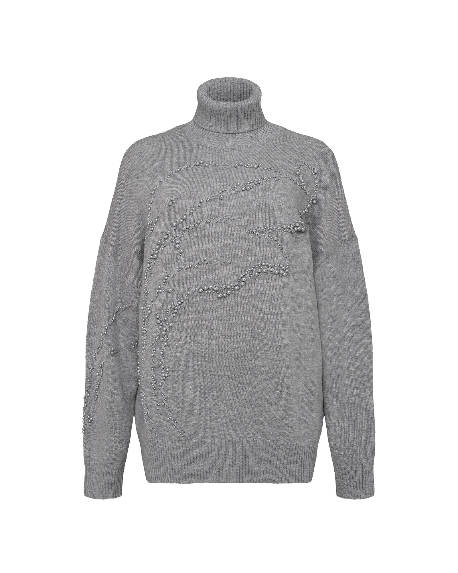 Джемпер Хохлома х Алена Ахмадуллина FW'24-25, размер L, светло-серый