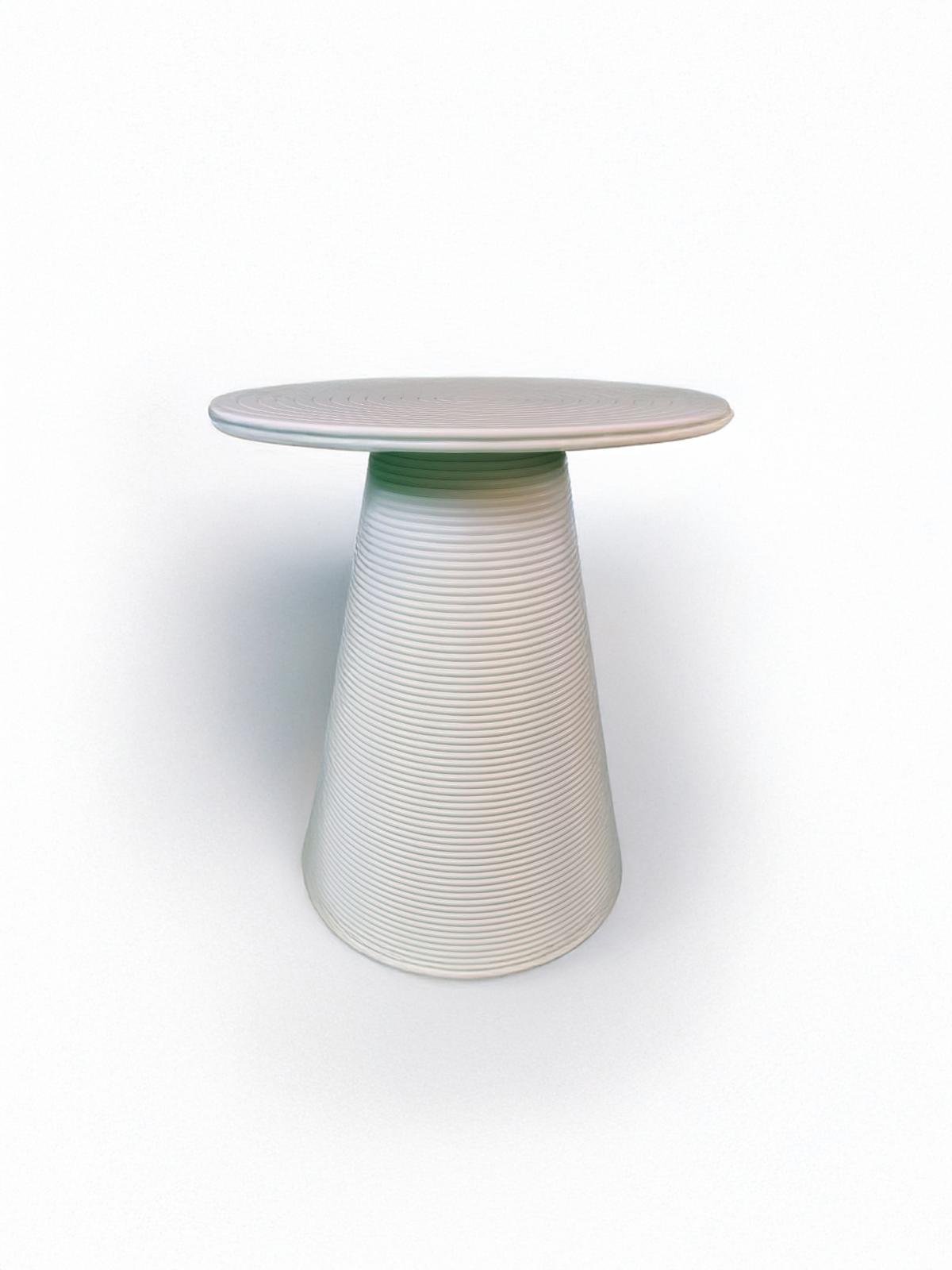 Журнальный столик из переработанного пластика 3D печать цвет - белый