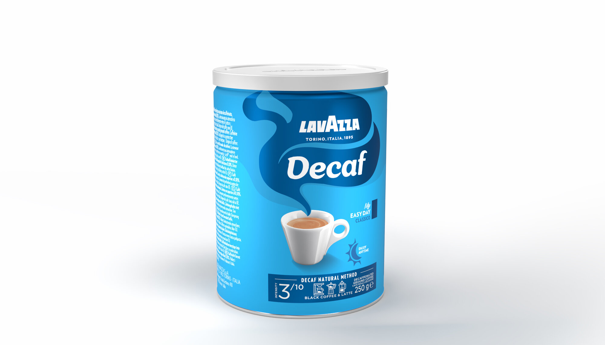 Кофе молотый Lavazza "Caffe Decaffeinato", без кофеина, арабика/робуста, банка, 250 г — фото 1