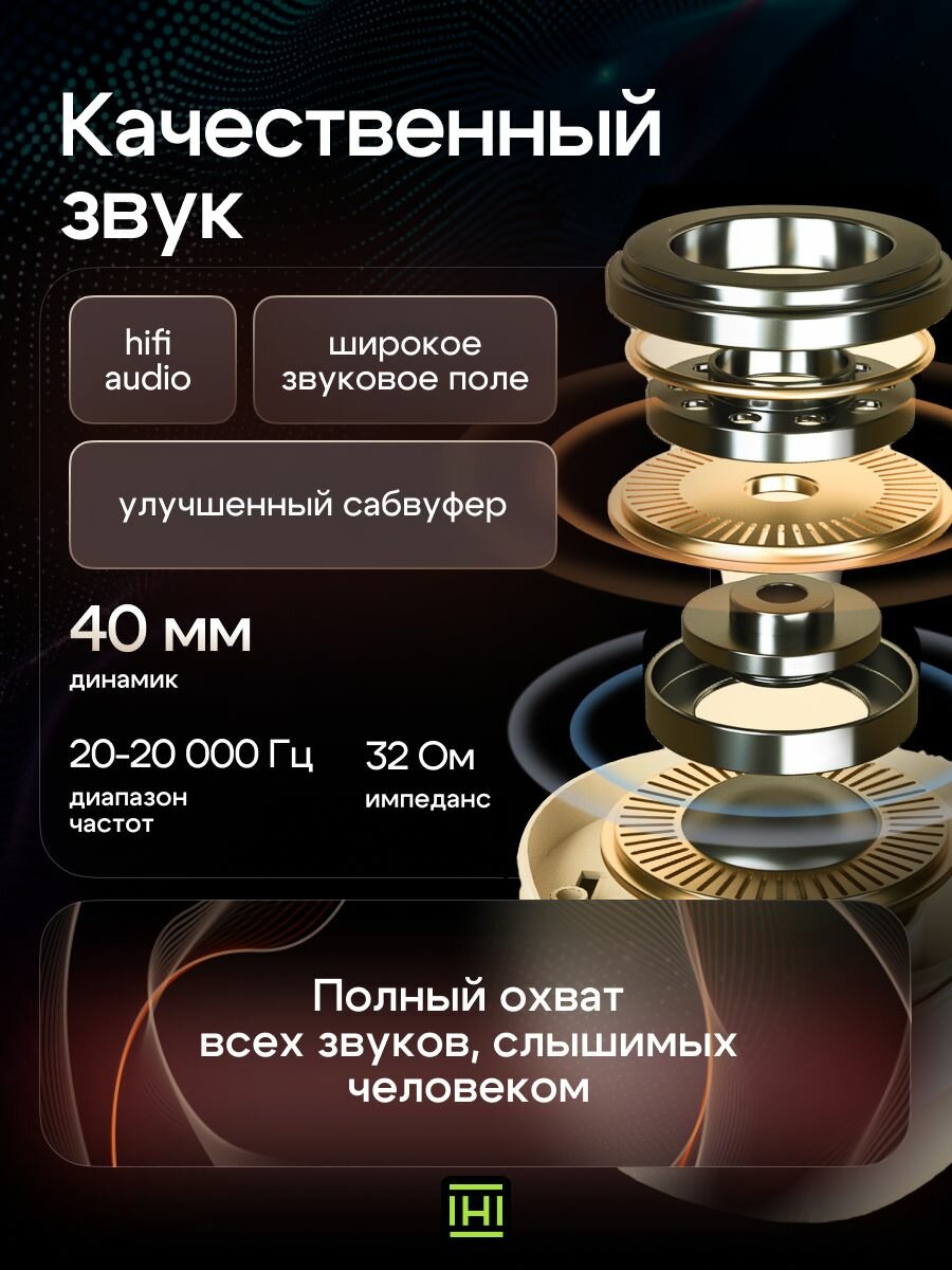 Наушники беспроводные накладные большие с микрофоном В2 — фото 1