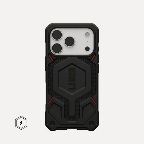 Изображение товара Чехол UAG Monarch Pro Kevlar для iPhone 17 Pro черный кевлар (Kevlar Black)