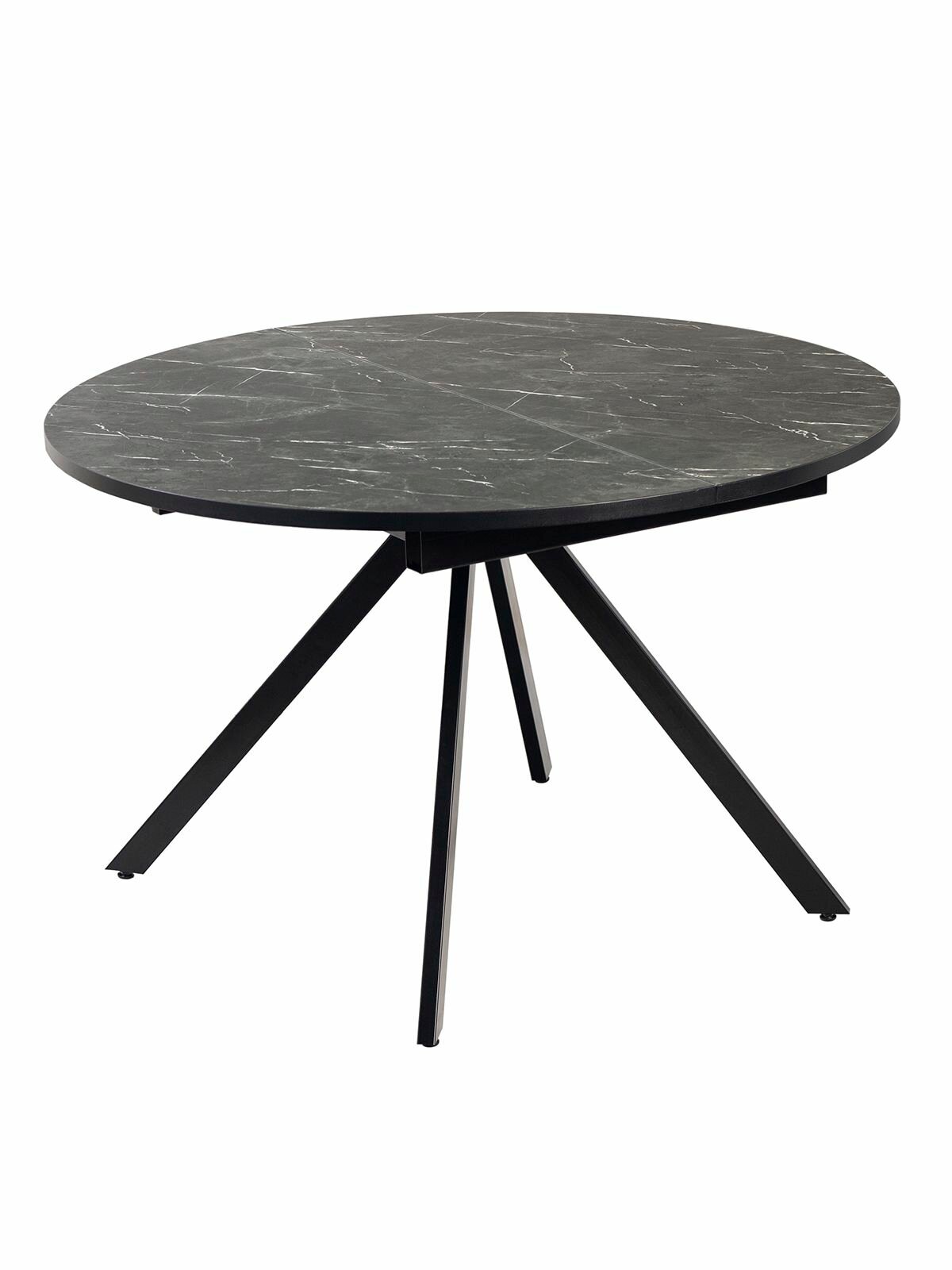 Стол обеденный локи D-1200(+380) EGGER: Камень Черный - Основание: Черное