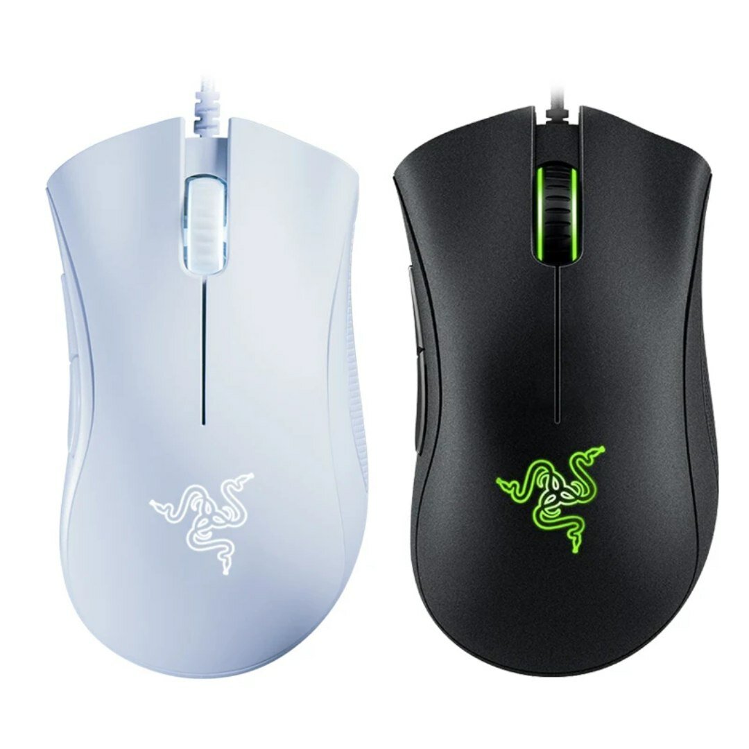 Игровая мышь Razer "Deathadder Essential", беспроводная, оптическая, бесшумное нажатие, белая