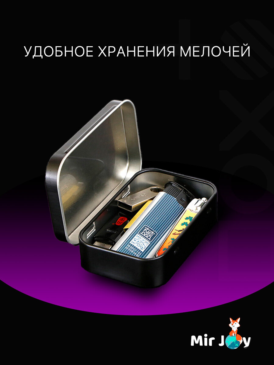 Футляр для хранения "Чёрный" для бижутерии, коробка для хранения вещей, визитница — фото 1
