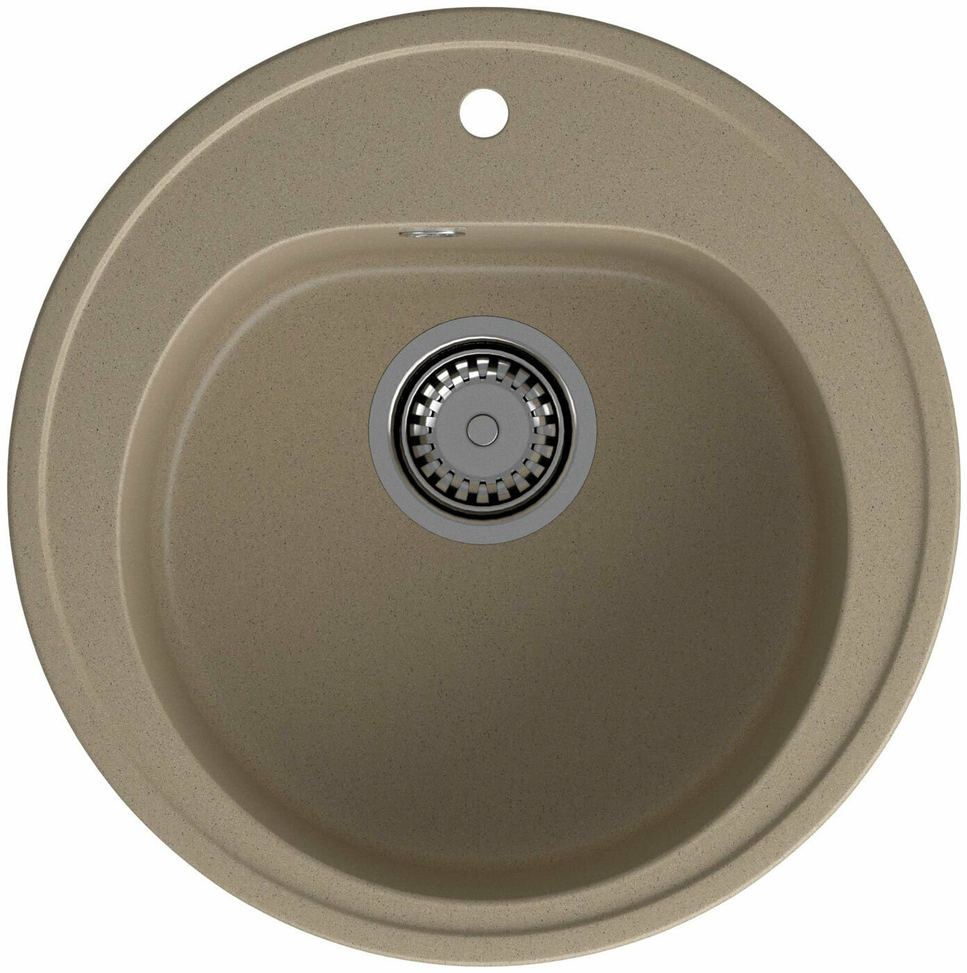 Кухонная мойка GranFest RONDO 510 1-чаша D-508мм песочный (R-510 песочный)