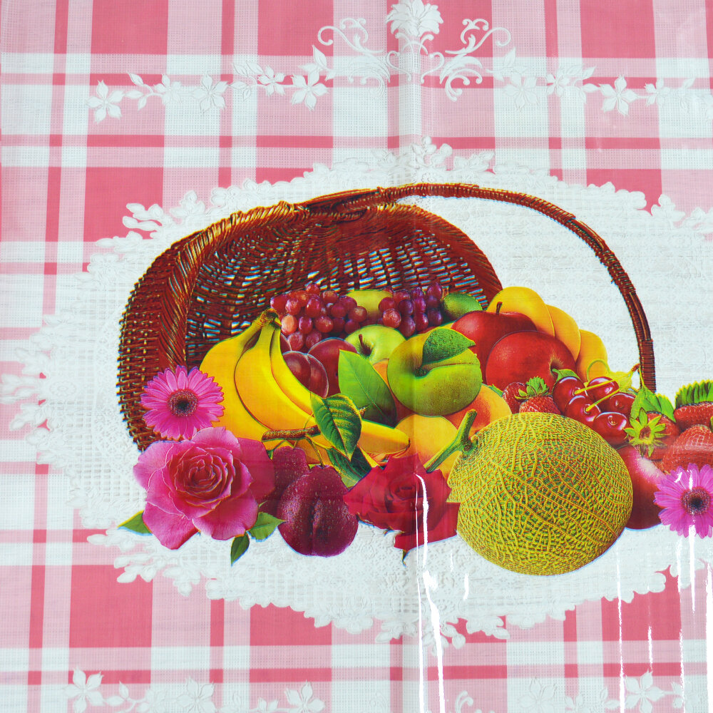 Термоскатерть ПВХ 60х100см с фруктовым узором защита стола от горячего