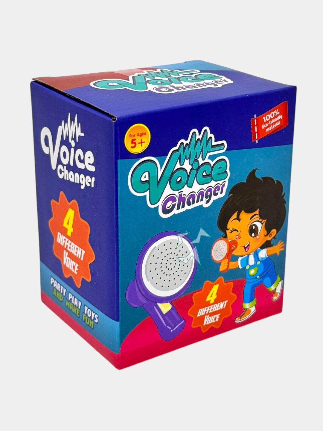 Игрушка мегафон Менятель голосов 4 режима звука для детей 5+ синий Код. 26702