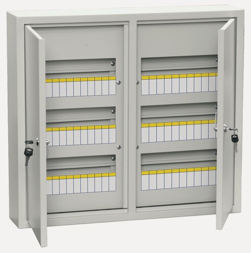 Изображение товара Щит распределительный IEK Titan 3 ЩРн-72, металлический корпус, навесной, IP31, серый, замок с ключом