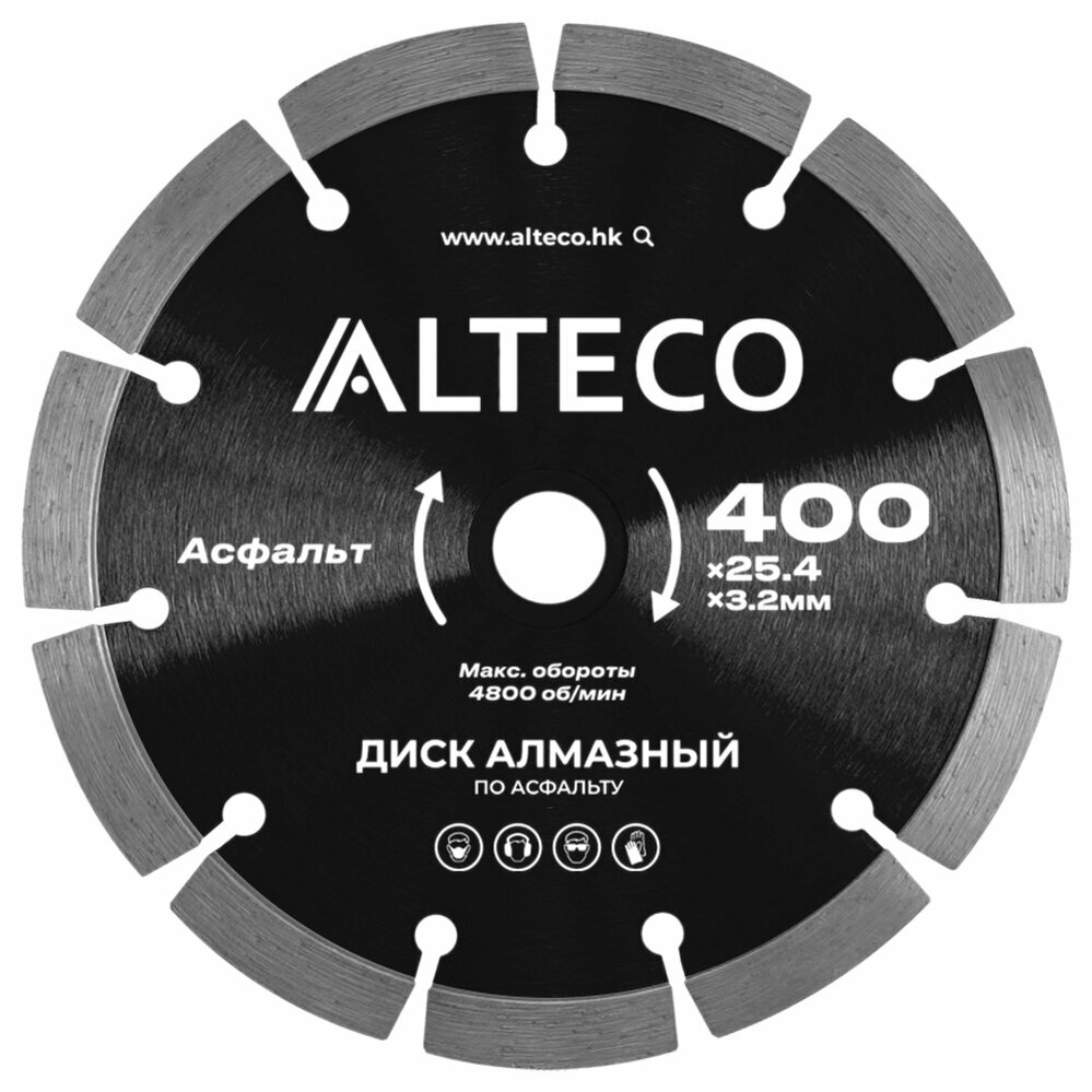 Диск алмазный по асфальту ALTECO 400x25.4x3.2мм