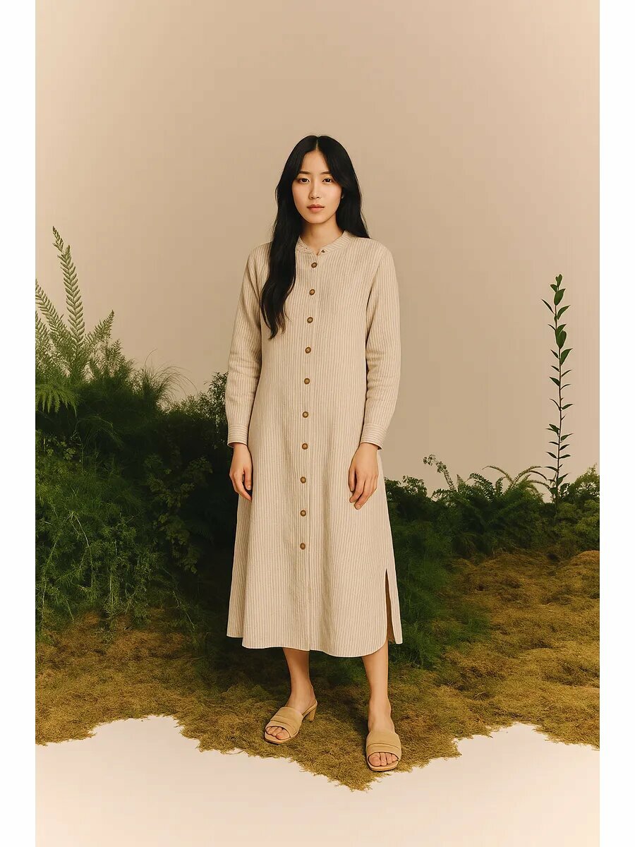 Платье MARK FORMELLE Льняная коллекция, размер 170-100-106, белый