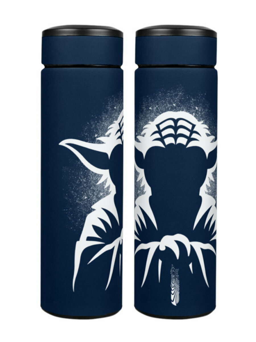 Термос «Мастер Йода. Yoda. Star Wars. Звёздные войны 2.» (темно-синий)