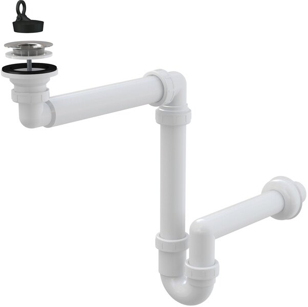 Сифон для умывальника экономящий пространство 63 A413 Alcadrain