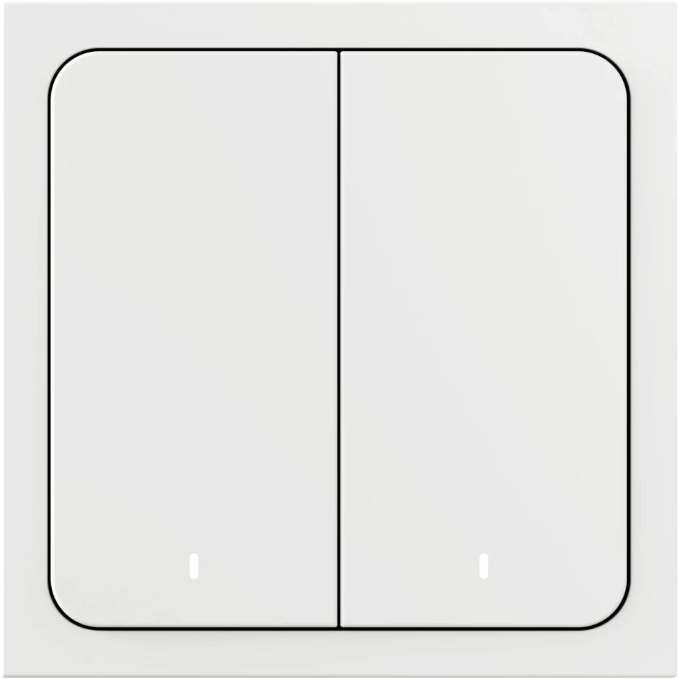 Умный выключатель Yandex YNDX-00532 2-хкл. универсальный белый