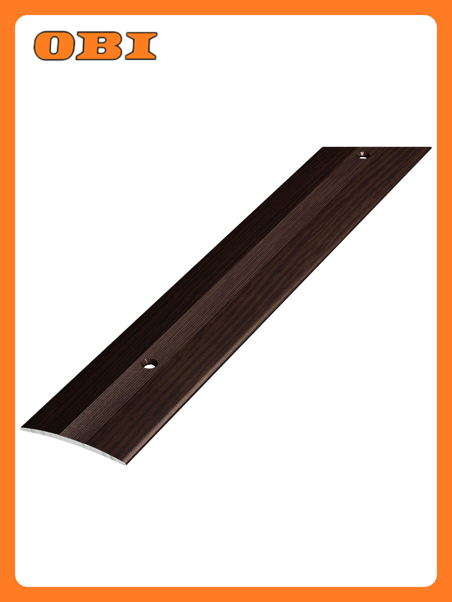 Порог стыкоперекрывающий Лука ПС 03 алюминий дуб венге 900x37 мм