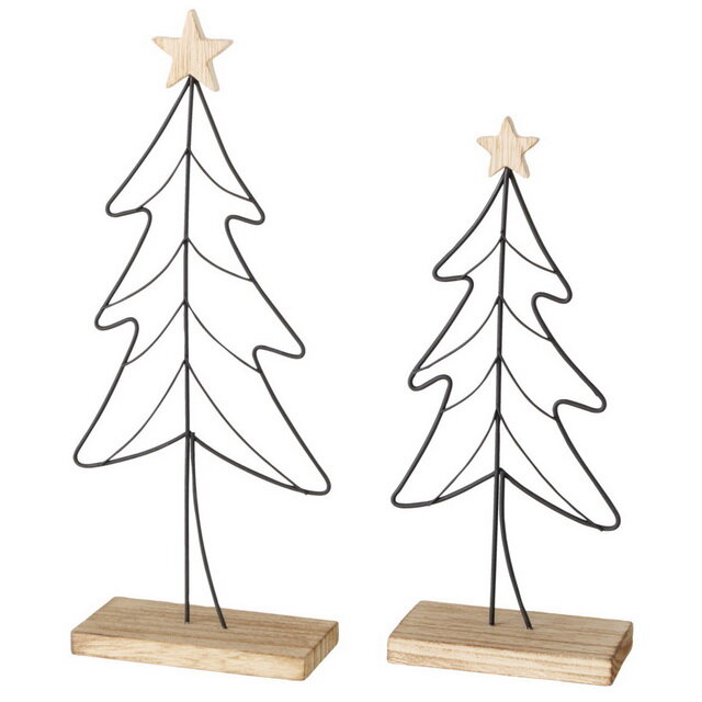 Набор декоративных елок Флитвуд 24-32 см 2 шт Boltze 2027536-1