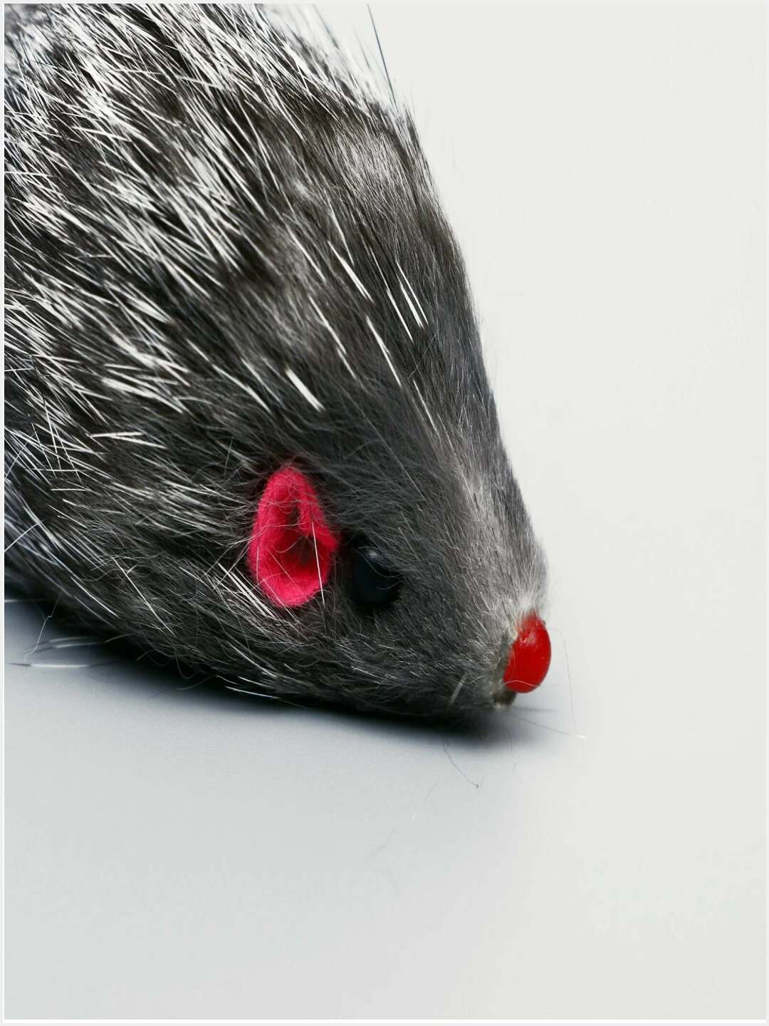 Игрушка Мир игрушки "Мышка", для кошек, в виде еды, натуральный мех, Eva, бежевый — фото 1