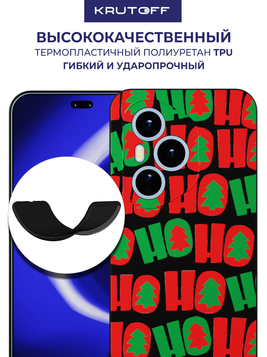 Чехол-накладка Krutoff Soft Case НоНо для Honor 400 Pro черный — фото 1