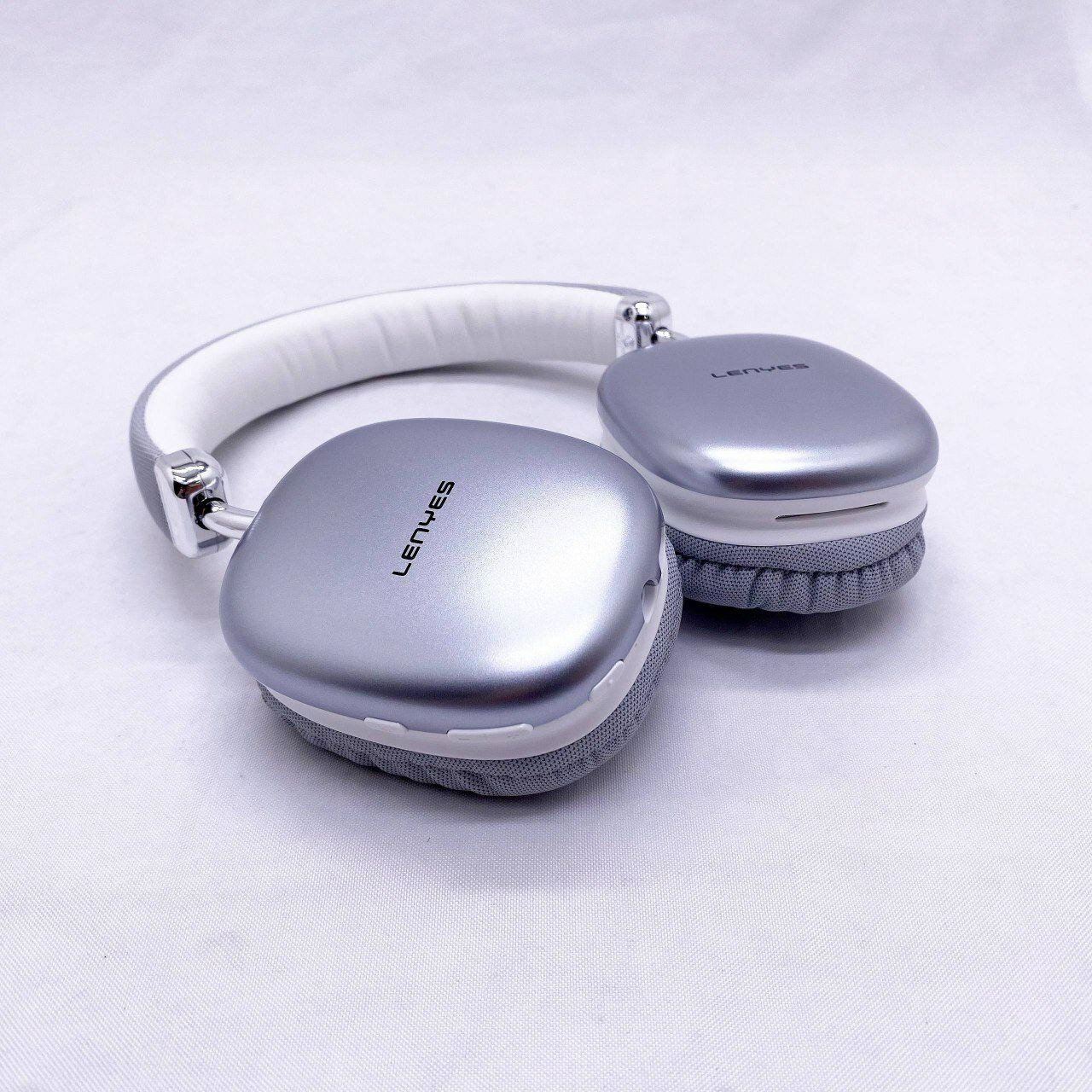 Беспроводные Bluetooth наушники LENYES LH-813, серебристый цвет, Hi-Fi звук.