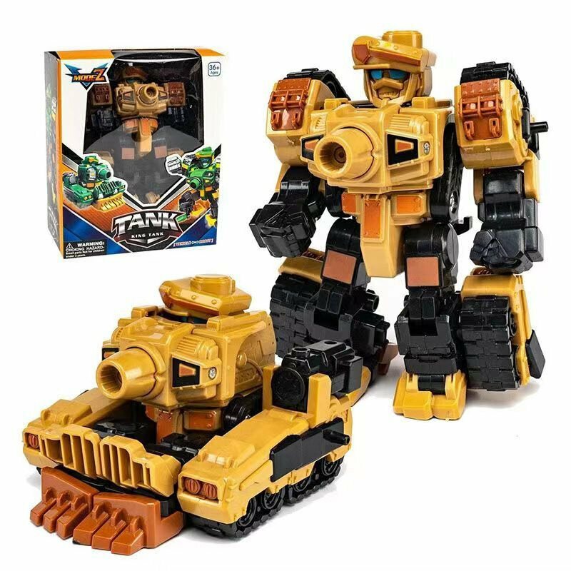 Трансформер "Mini Robot Modez", подарок на день рождения, желтый танк — фото 1