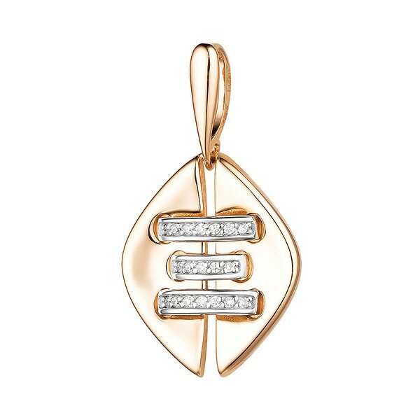 Подвеска JEWELIN, красное золото, 585 проба, фианит