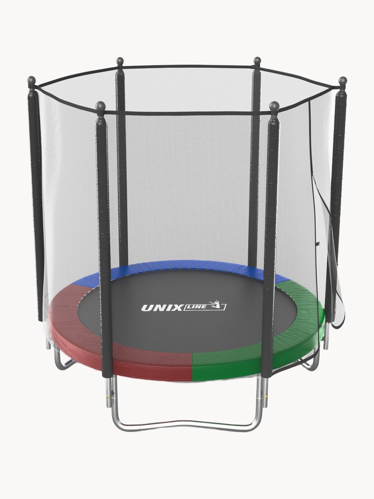 Батут UNIX Line Симпл аутсайд / Simple outside 6 ft UNIXLINE с внешней защитной сеткой, общий диаметр 183 см, цветной