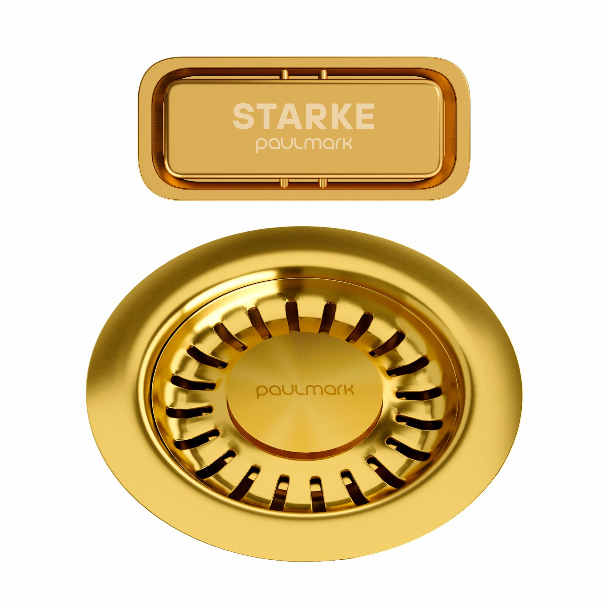 Слив с овальным переливом Paulmark  брашированное золото  PM6024 BG