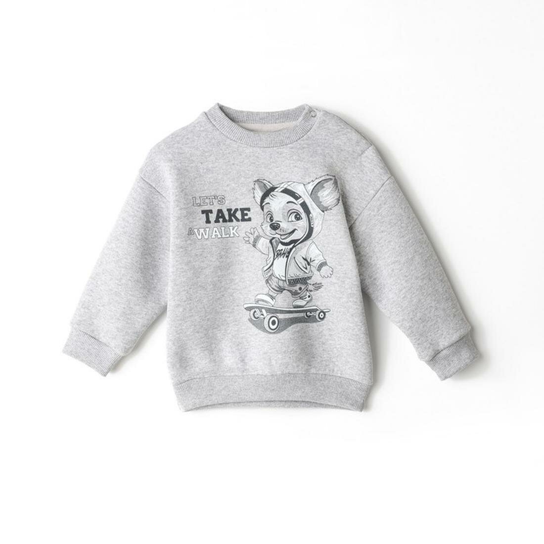 Свитшот Basia размер 80 серый меланж