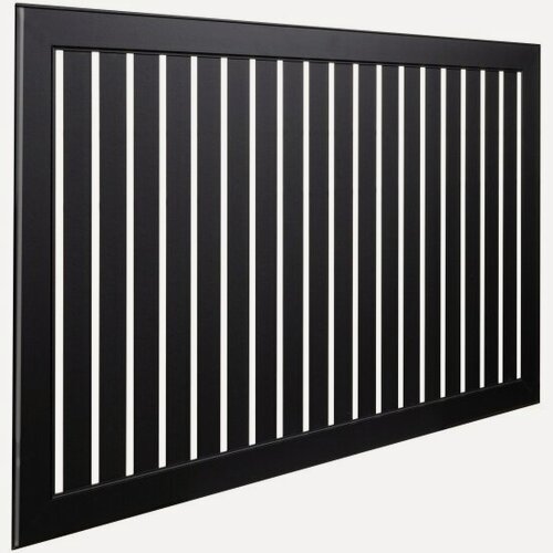 Изображение товара Экран для радиатора ТМ Стильный Дом реечный 120х60см, Черный