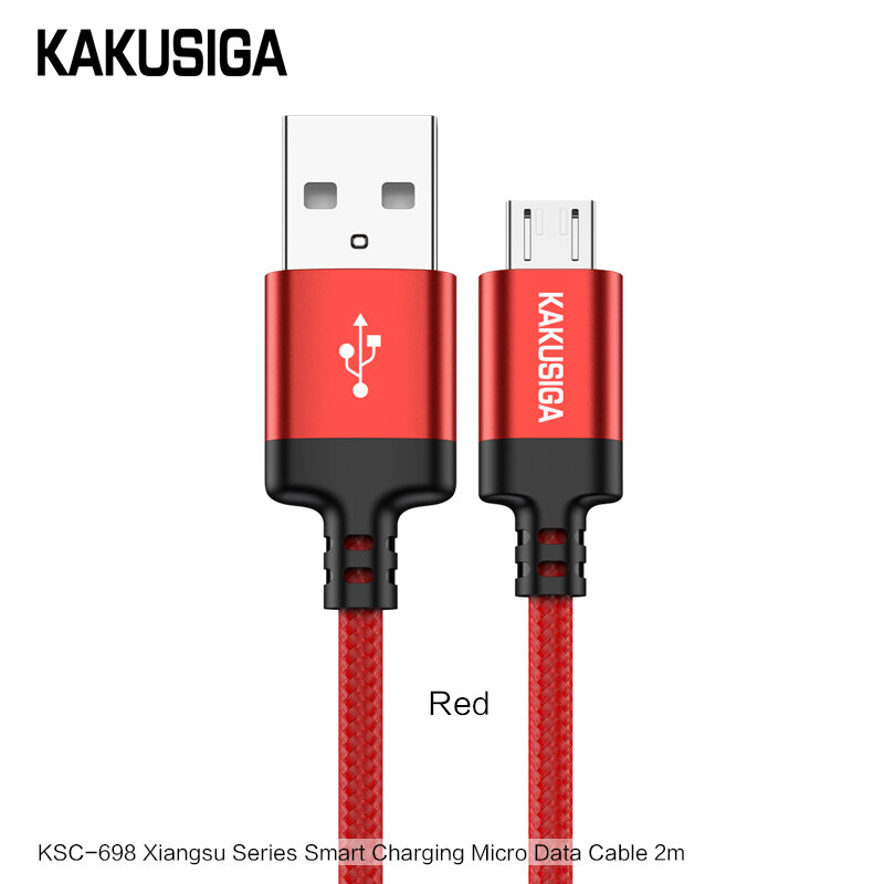 Кабель USB KAKUSIGA KSC-698 V8, черный, Micro USB для зарядки и данных