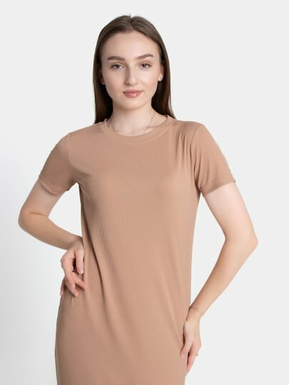 Платье DUDUKA, размер STANDART, бежевая — фото 1